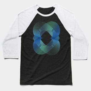 Geometric abstract blue Modern Baseball T-Shirt